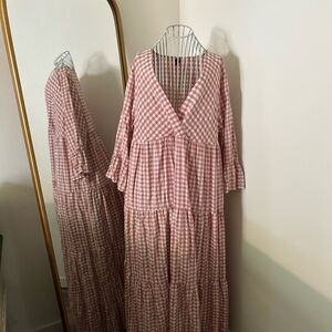 Pink Gingham Women's Dress